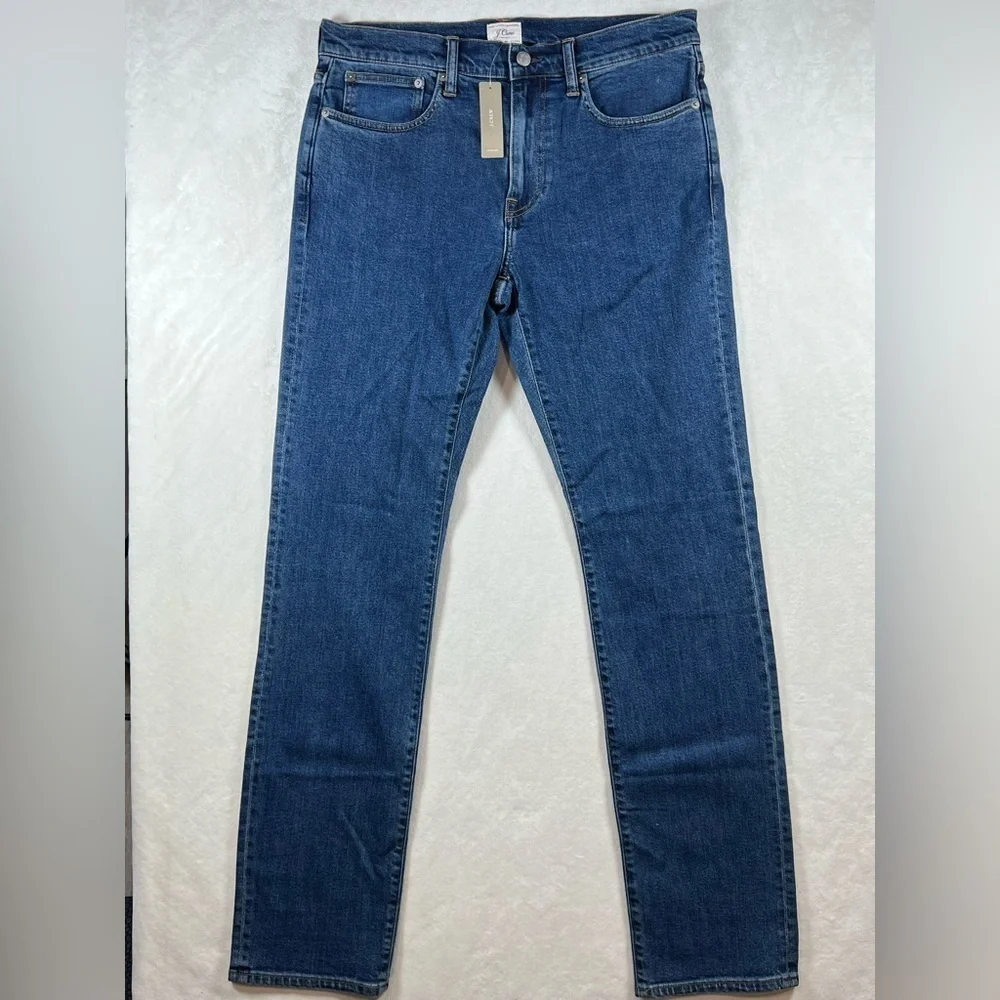 NWT J. Crew 770 32W 34L Dark Wash Classic Indigo Jeans Premium Denim C18
